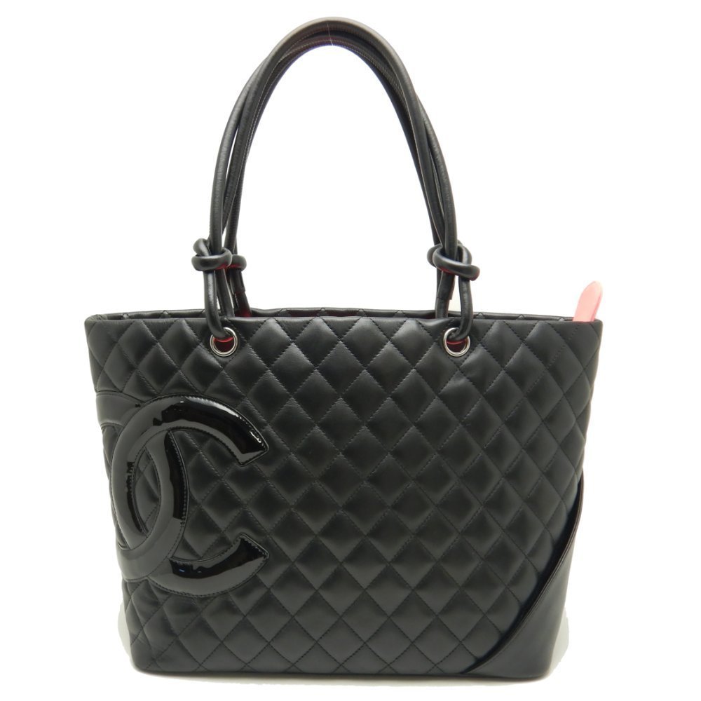 Chanel Cambon Line Large Tote Bag Calf Black